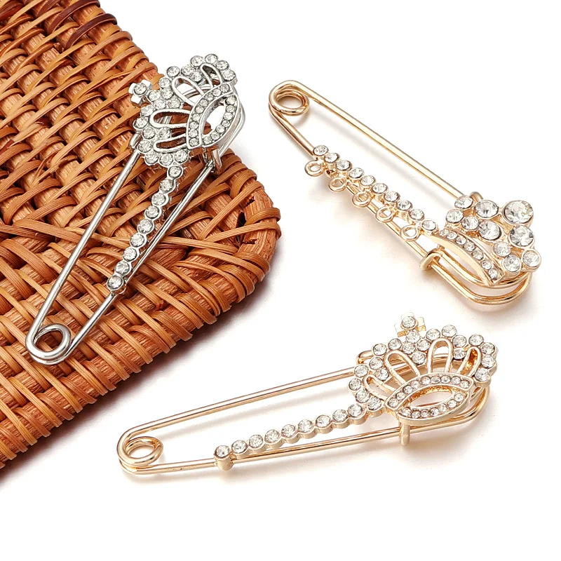 Broche Corona Brillante Para Mujer - Broche Corona De Reina Con Diamantes De Imitación - Accesorio De Moda