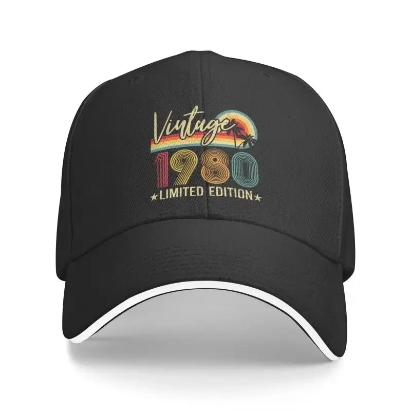 

Personalized Vintage 1980 Limited Edition Birthday Gift Baseball Cap Sun Protection Men Women's Adjustable Dad Hat Summer