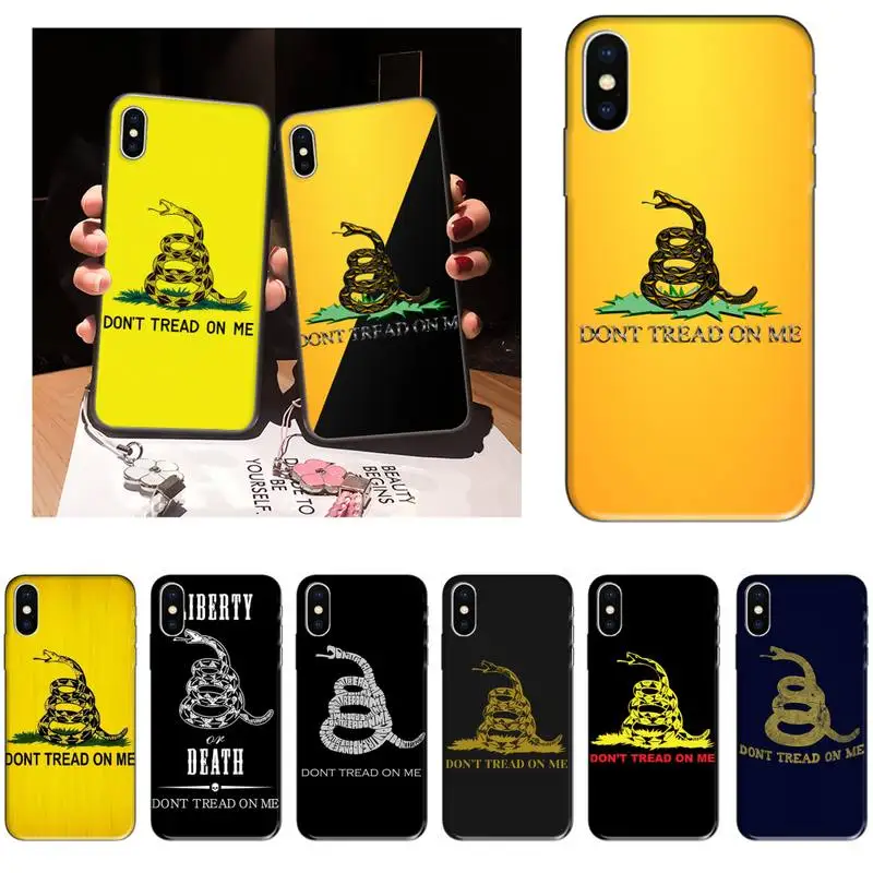 Чехол для телефона RUICHI Gadsden с флагом и надписью Don't Take On Me iPhone 11 12 Mini 13 Pro XS Max X 8 7 6s