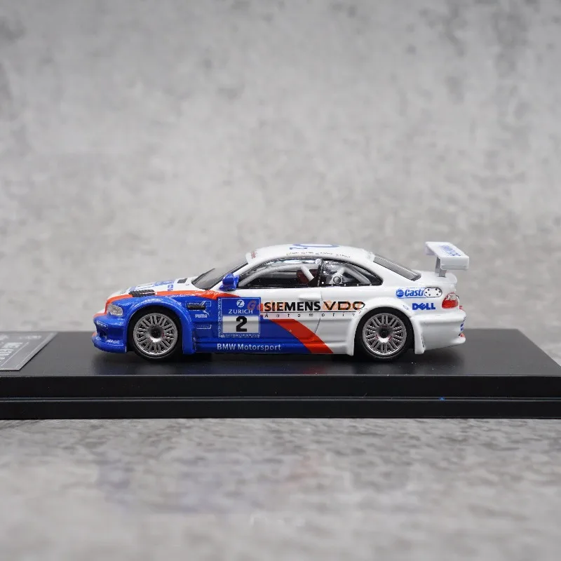 DCM 1:64 BMW E46 M3 GTR 합금 모델 자동차 장식품 컬렉션 소년의 생일 선물 데스크탑 장식품