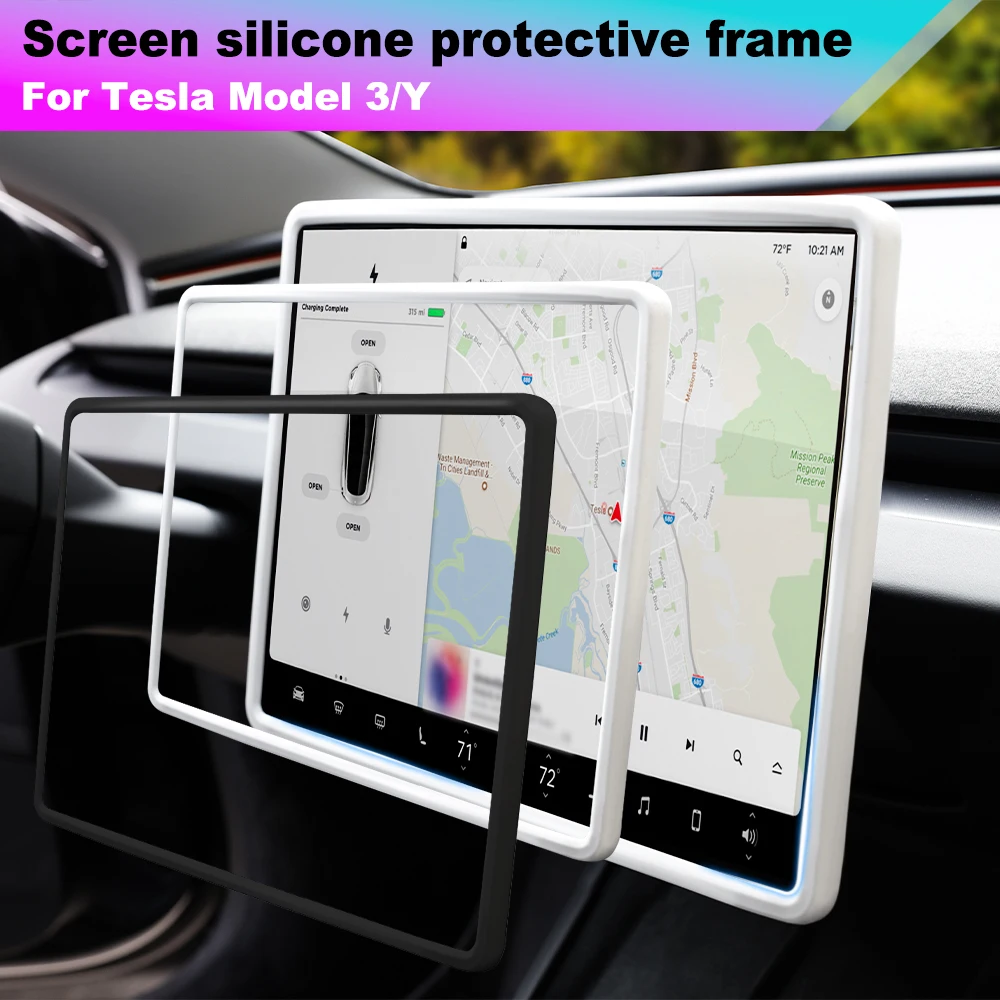 DGXWLLW Protector De Pantalla Para Tesla Model Y Juniper 2025 2026 Model 3 Highland 2024 2025 Con Kit De Alineación Frontal Trasera Vidrio Templado Pantalla Táctil Protectora 9H Dureza Antirreflejo