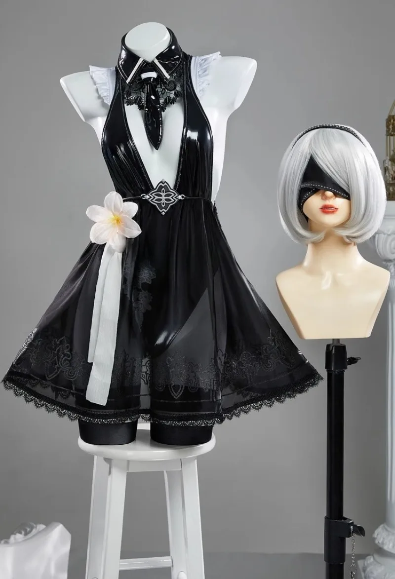 NieR: Automata-Inspired 2B Cosplay Costume with Backless Dress (Unofficial)