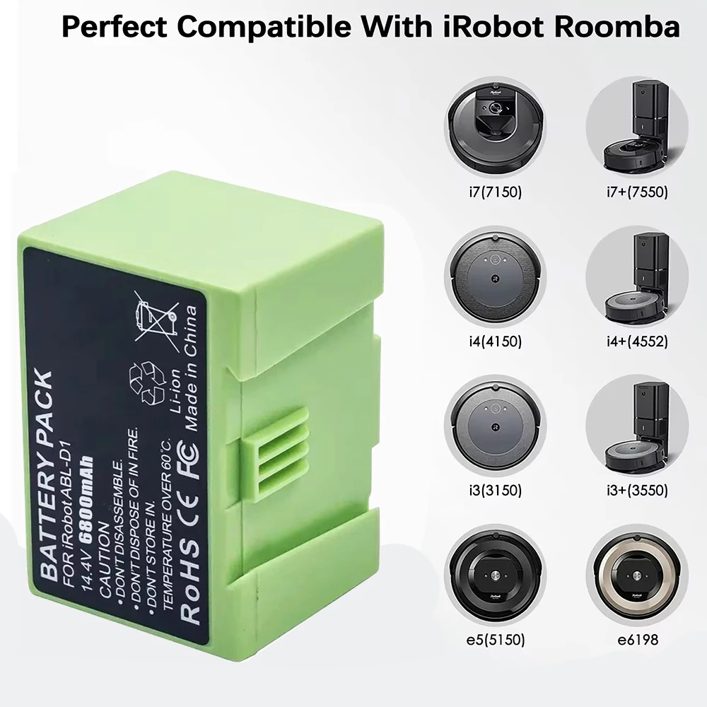 Replacement Battery ABL-D1 ABL-D2 For iRobot Roomba i7 i7+ i8 e5 e6 i7550 5150 e6198 i755020 i7158 Rechargeable Battery rechargeable battery vacuum cleaner battery battery replacement