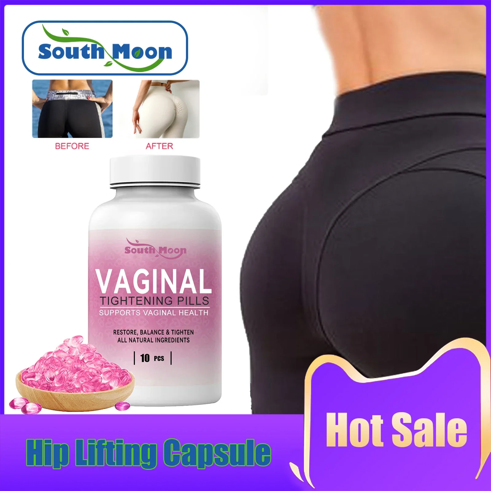 Hip Lifting Capsule Sexy Buttock Enlargement Shaping Tightening Prevents Sagging For Bigger Butt Enhancement Create Women Curves women hip shaping