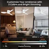 LED Ceiling Mounted Living Room Fan Light, Nordic Restaurant Decorative Ceiling Fan, Household Minimalist Electric Fan Light 6