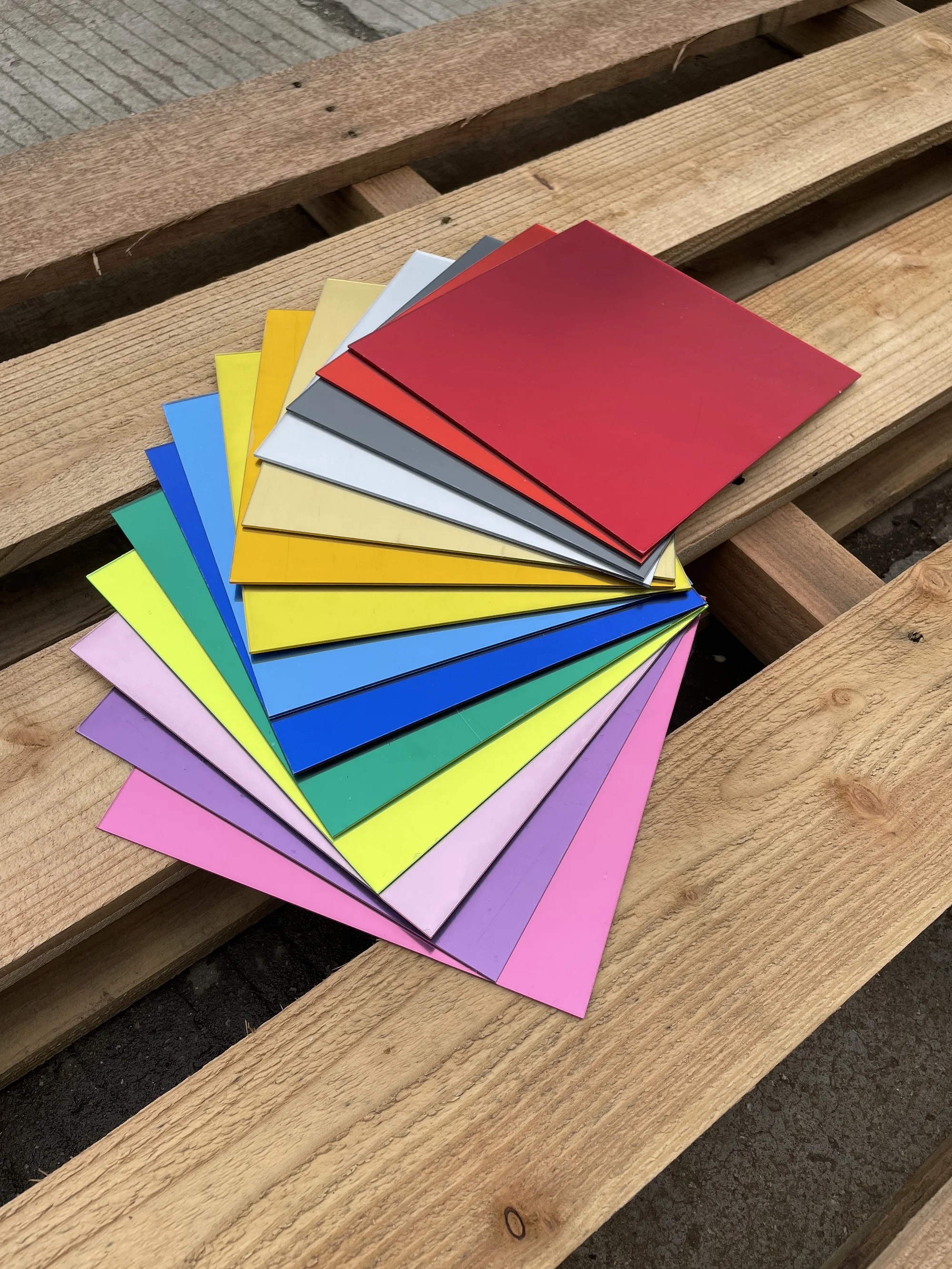 Square Colorful Acrylic Mirror Sheet Harmless For Wedding Coaster Display Photo Props Home Wall DIY Decor Board 200*200*1.6MM