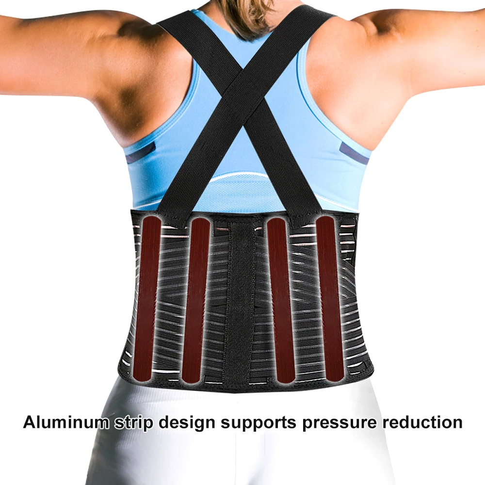 Back Brace Lower Lumbar Support Belt Adjustable for Heavy Lifting Workout Pain Relief