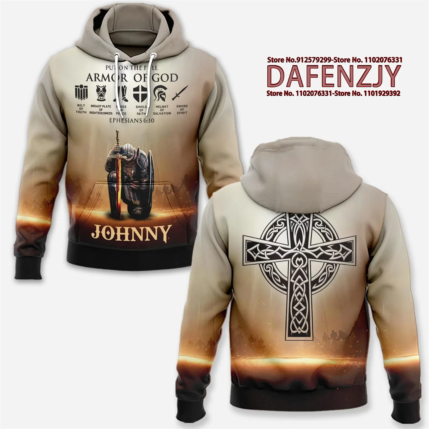 

Cool Fashion Cosplay Hoodies Medieval Knight 3D Printed Sweatshirt Mens Pullover Casual Shirts