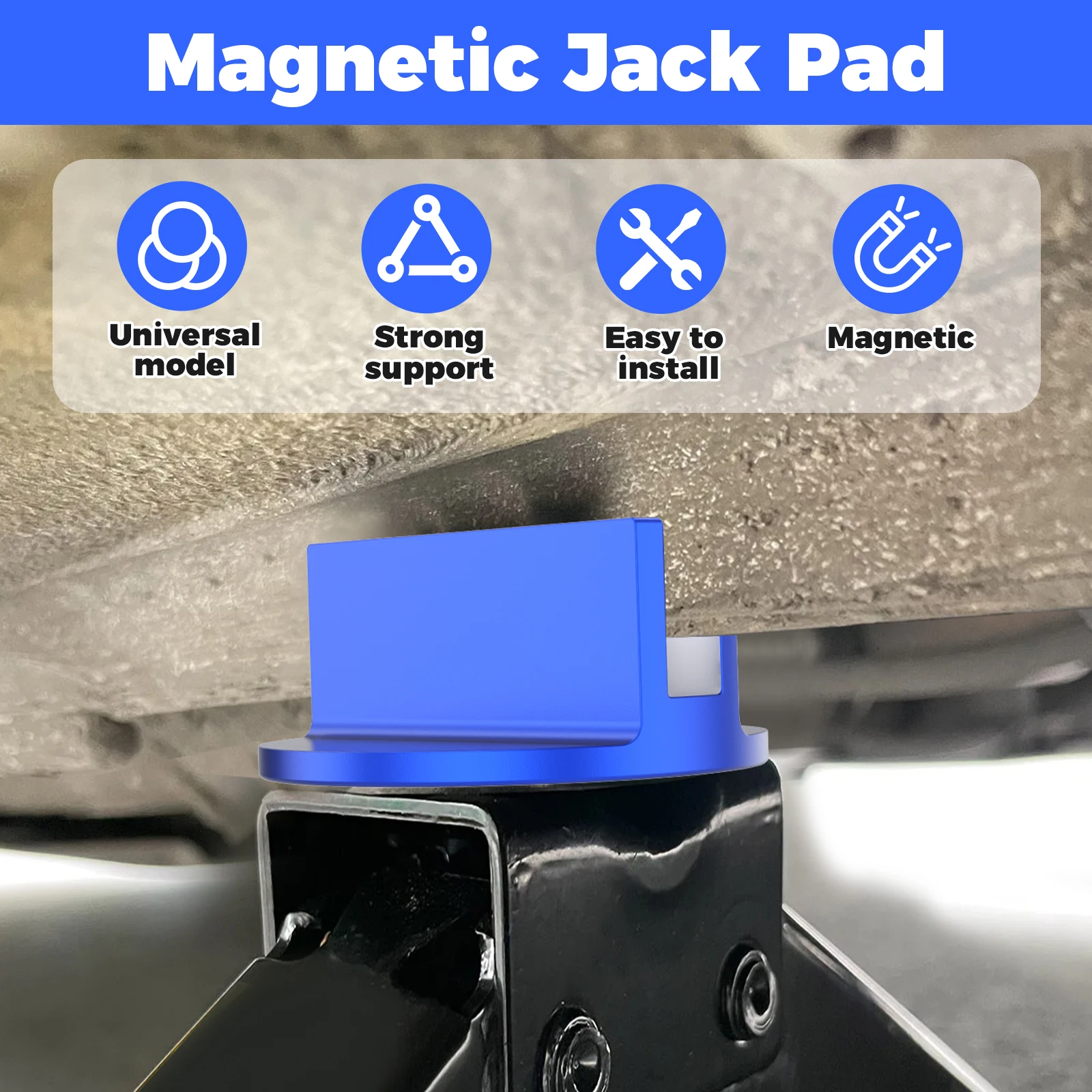 Yosoo Jack Magnétique Pad Aluminium Billette 6061 Adaptateur Soudure A Fentes 91886759