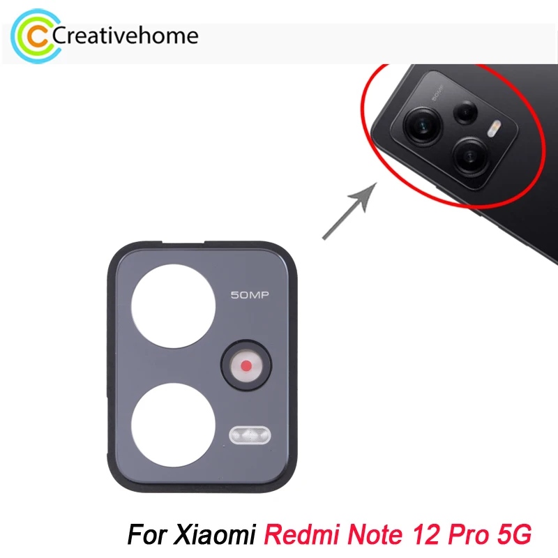 Cornice Dell'Obiettivo Della Fotocamera Posteriore Per Xiaomi Redmi Note 12 Pro 5G Sostituzione Del Telaio Dell'Obiettivo Della Fotocamera Posteriore