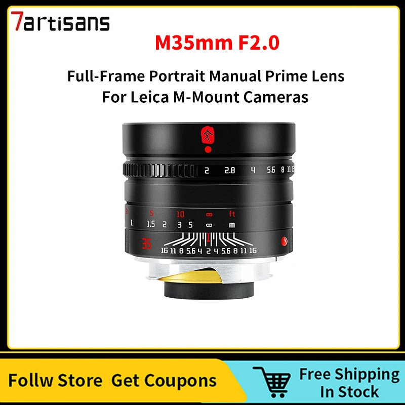 7 Artigiani M35Mm F2.0 Obiettivo Principale Manuale Con Ritratto A Cornice Intera Per Fotocamere Leica M-Mount Leica M-M M240 M3 M6