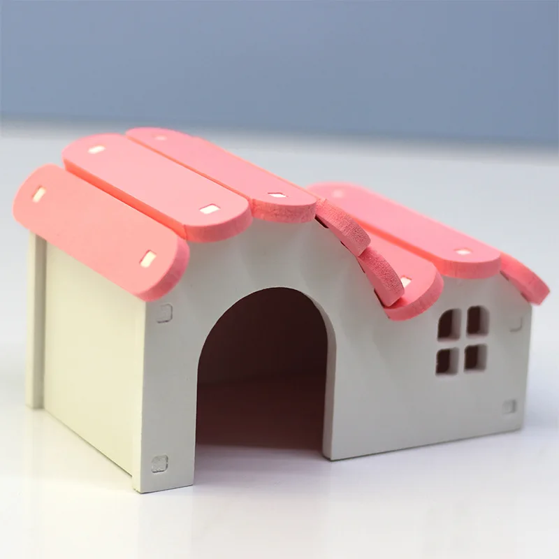 Pet House Hamster Supplies Wooden Small House Colorful Nest