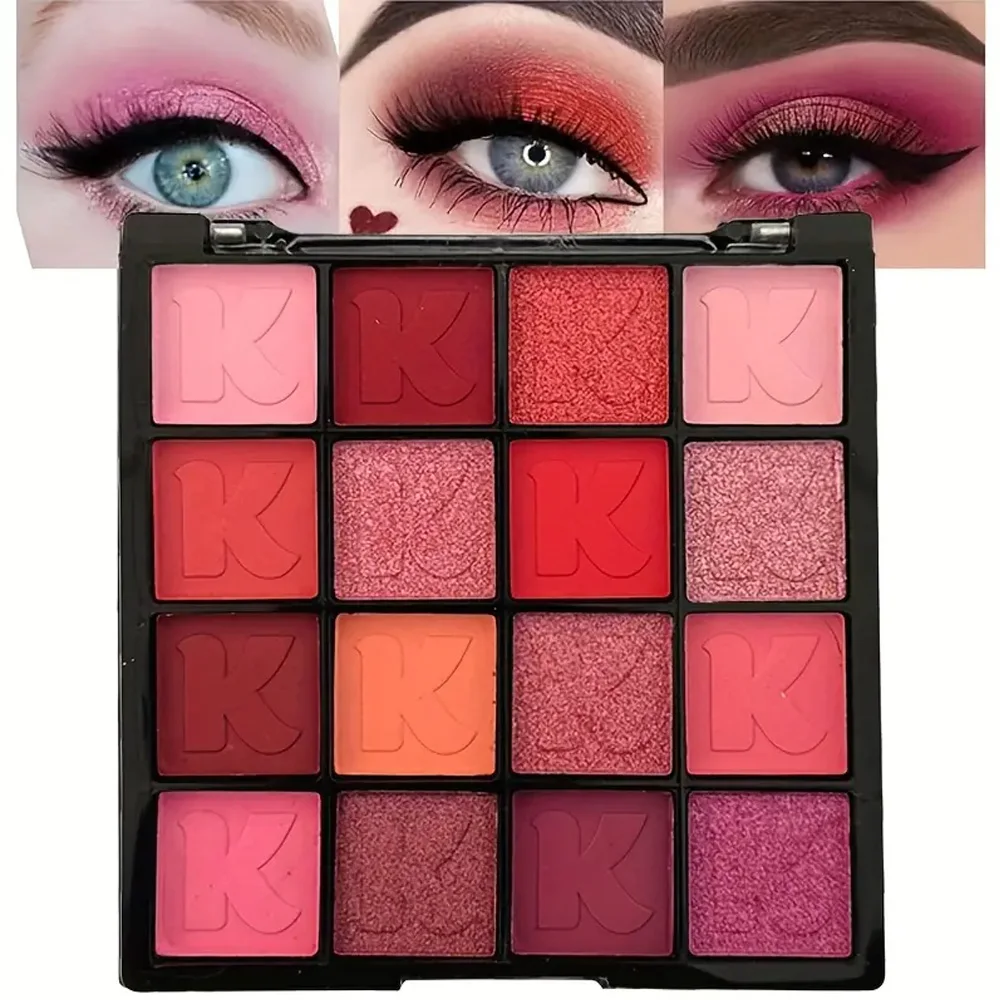 16 color eye shadow palette - high color rendering, dynamic stage makeup, dramatic appearance, create eye makeup