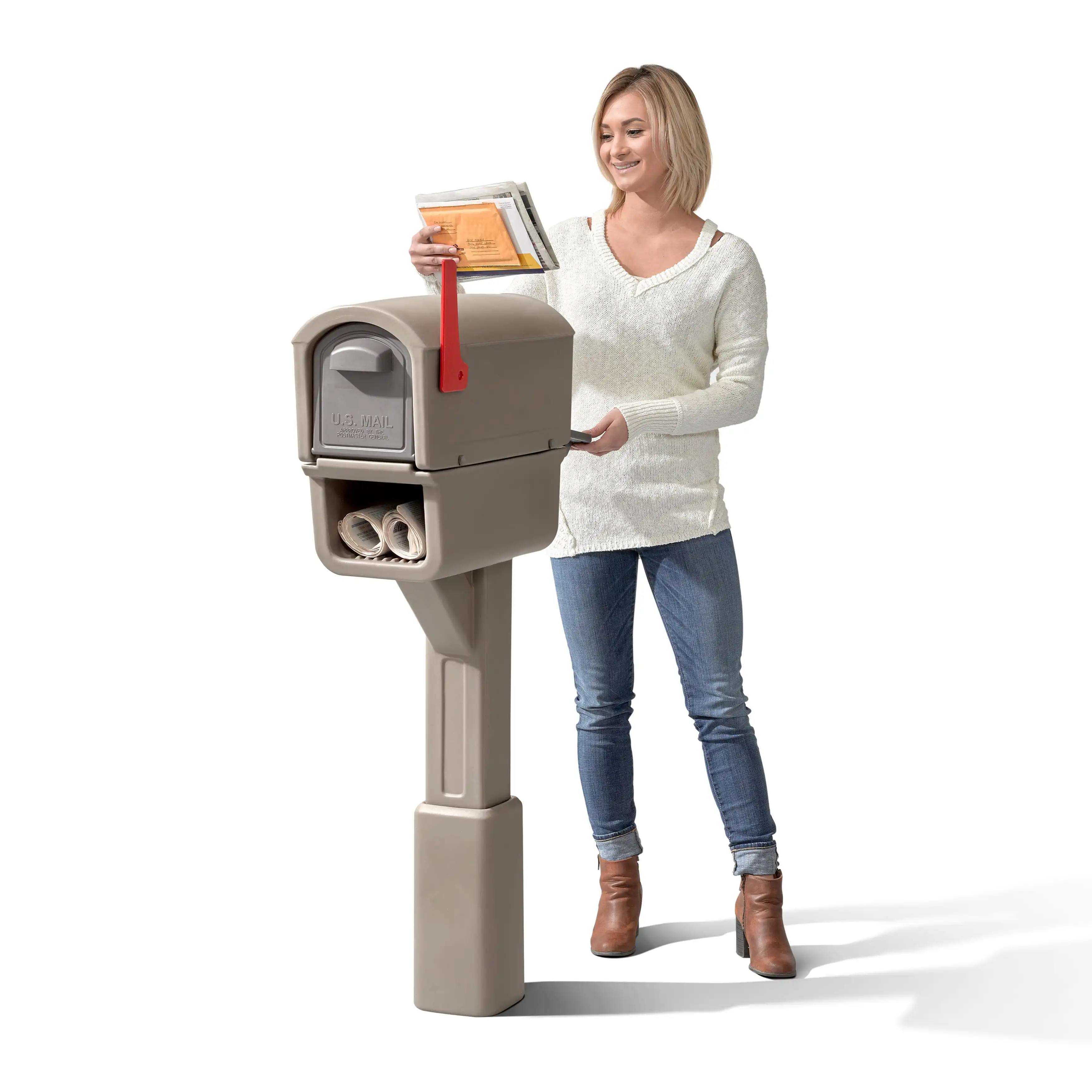 Express Plus Plastic Mailbox Mocha Finish 2