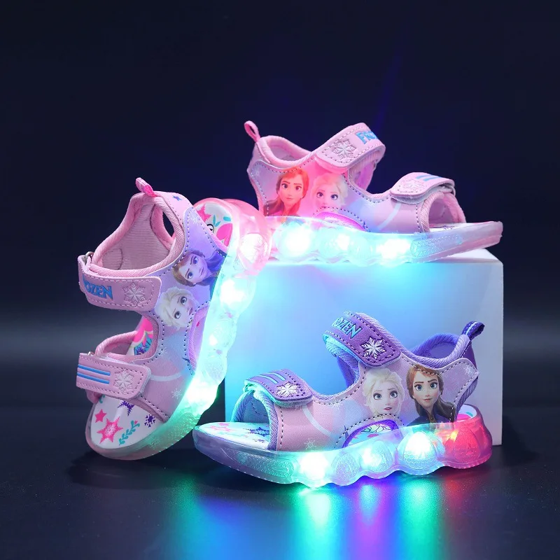 Sandales Lumineuses Filles La Reine des Neiges Elsa & Anna