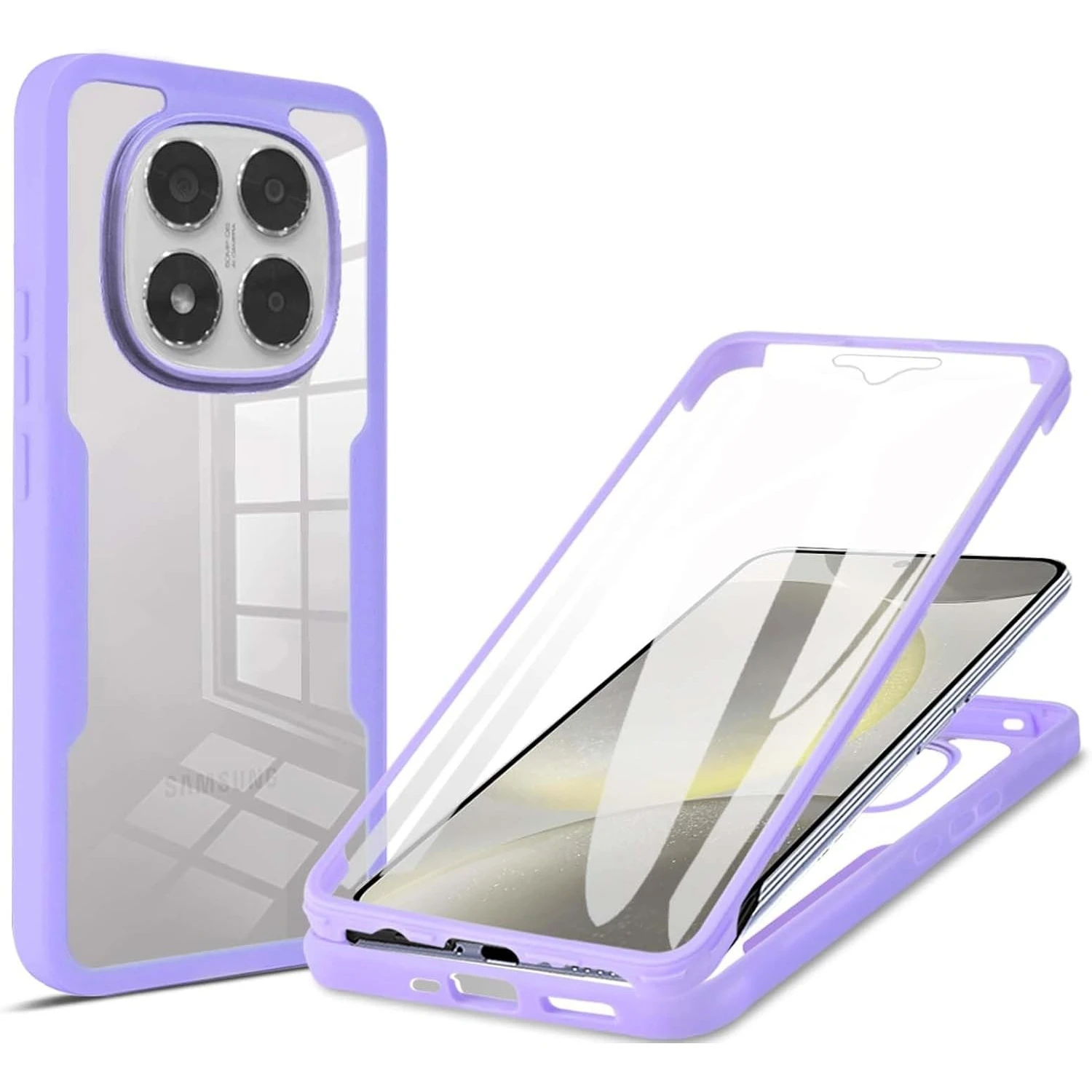 360° All-Round Shockproof Clear Case with Built-in Screen Protector