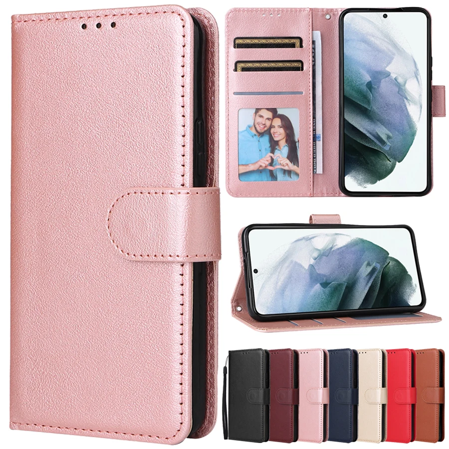 Wallet With Card Slot Magnetic Flip Leather Case For Samsung Galaxy S23 Ultra S22 FE S21 S20 FE 2022 S10E S10 Lite S9 S8 Plus S7