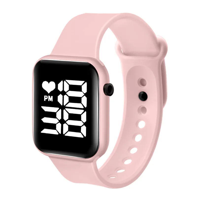 Digital Watch Brand Sports Electronic Watch For Women Men Children Big Screen Square LED Student Wrist Watches
