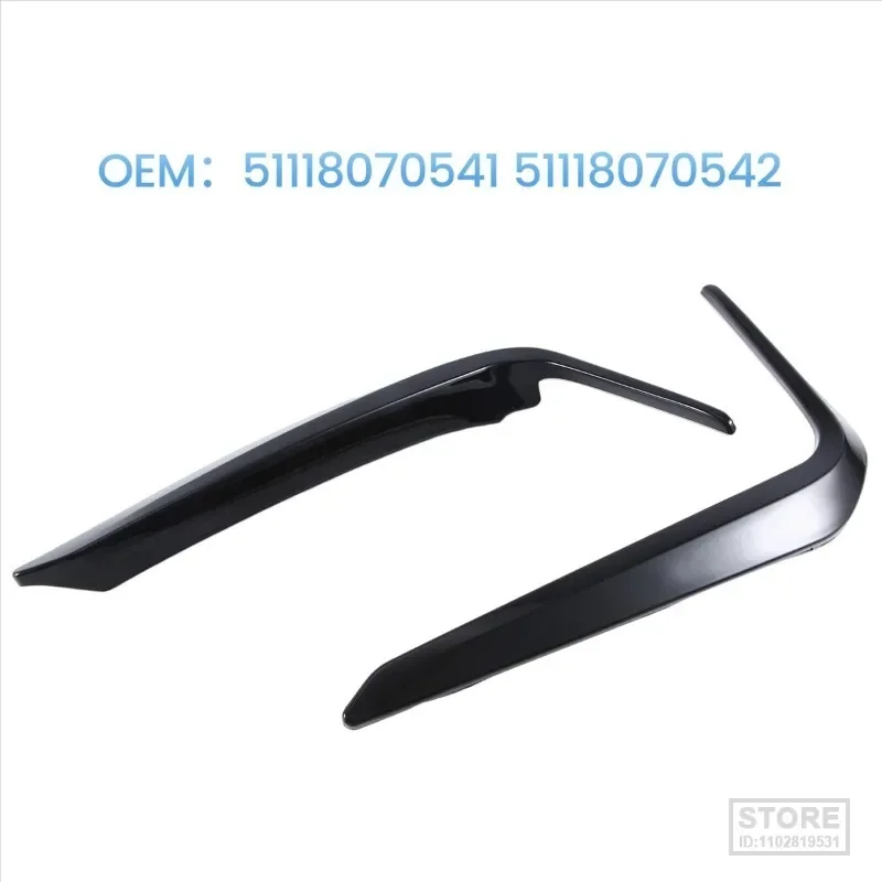 For BMW 5 Series G38 M Sport Black Car Fog Lamp Cover Trim Strips car fog lamp cover