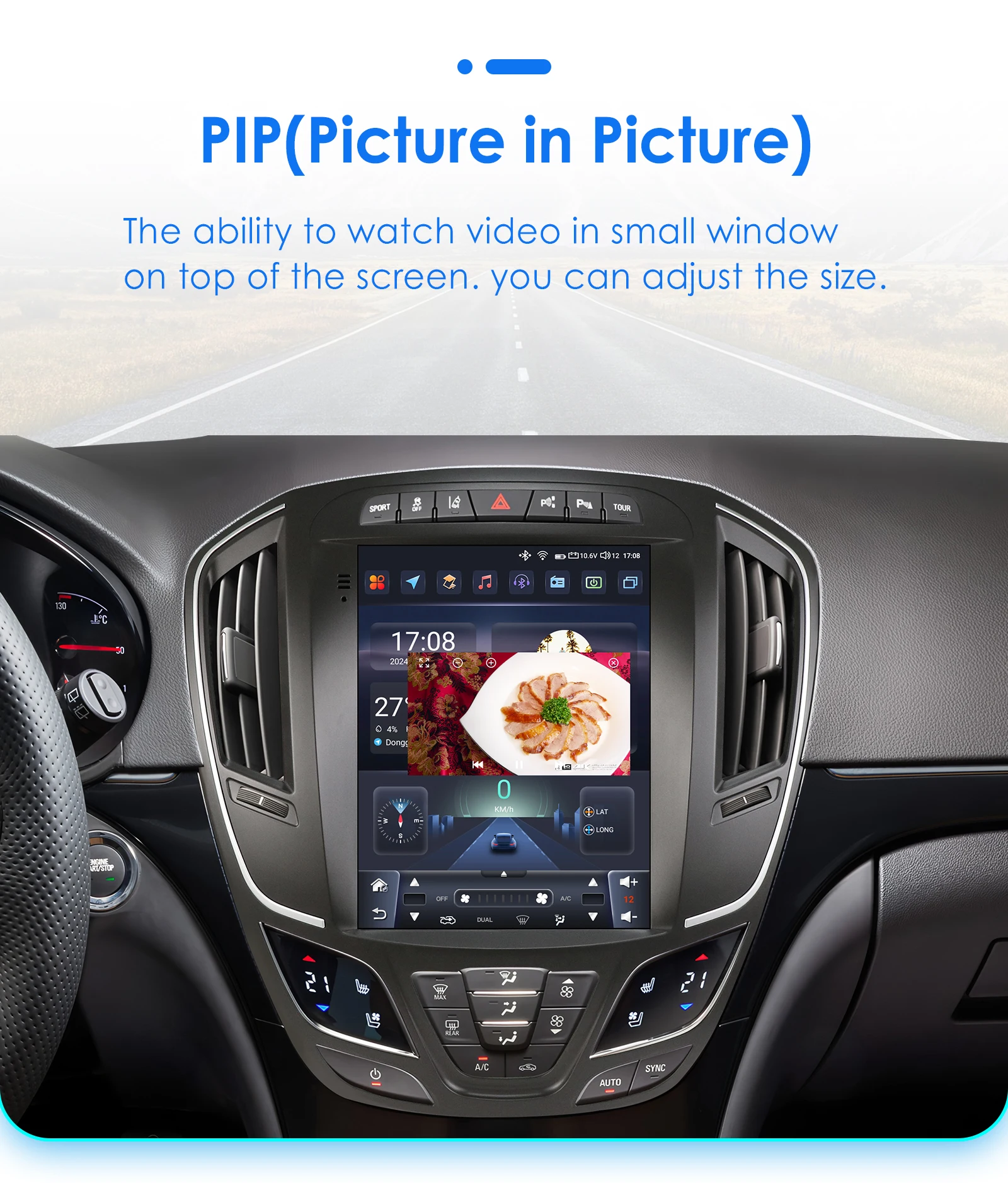Hizpo 9,7 "Carplay Android 13 Autoradio Für Opel Insignia Buick Regal 2014-2018 für Tesla Stil Vertikale Bildschirm GPS 4G BT 7862 – Detail 32