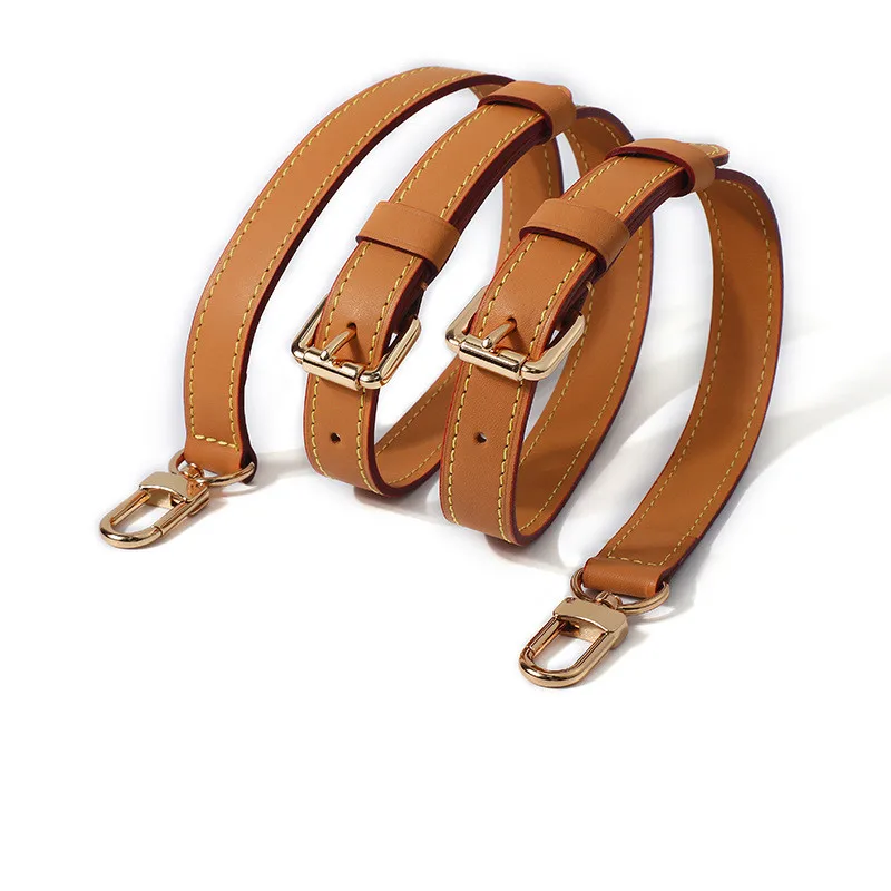 Natural Beige Calfskin Bag Strap For Designer Handbag Purse Luggage Duffle Bag Carry Belt Replacement Honey Brown Adjustable