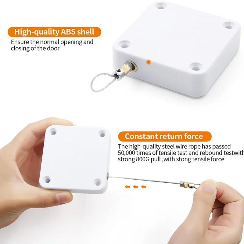 Punch-free Automatic Sensor Door Closer Automatically Close 500g-1000g Tension Soft Close Furniture Hardware Tool door closer