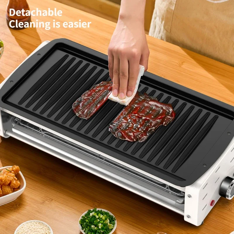  Commercial 1800W Electric Indoor Grill, Smokeless