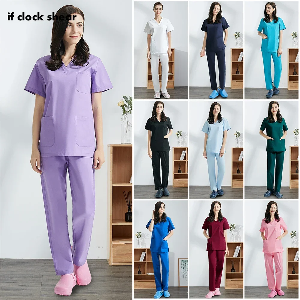 

Pet grooming Short-sleeved working Uniforms Suits tooth beauty clothing Sets Beauty Salon Workwear lab work Overalls Clothes new