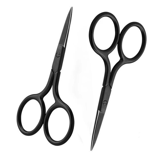 Z'LRAQI BEAUTY Rose Gold eyebrow scissors Eyelash Stainless steel pointed mini embroidery scissors Multi-functional 5