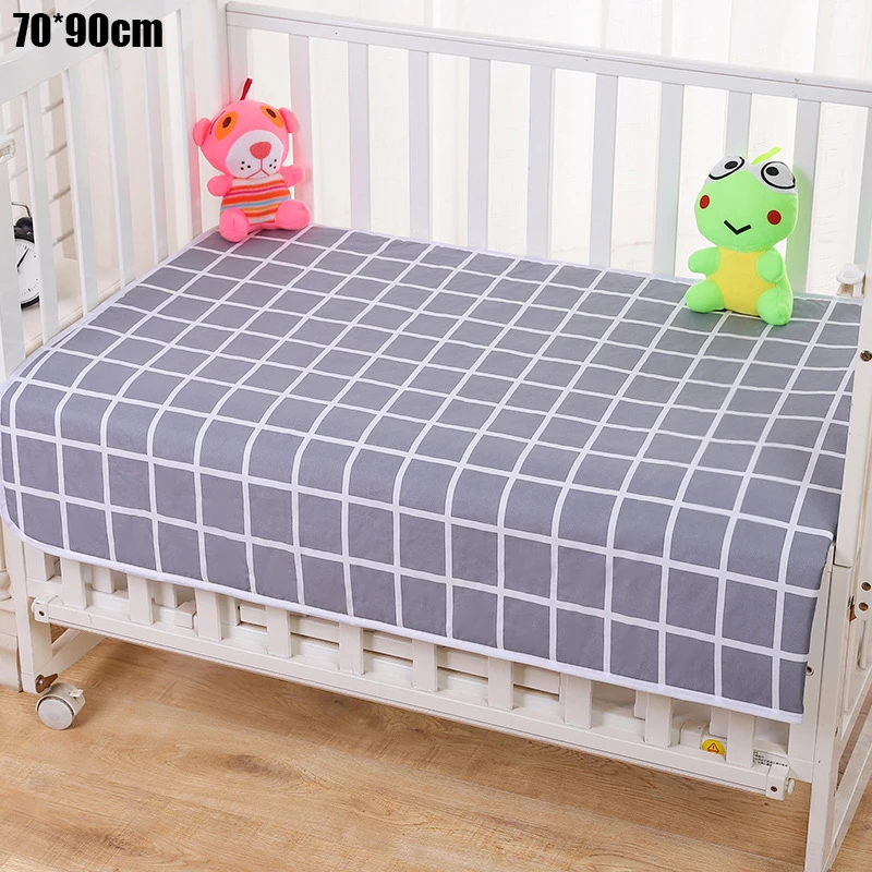 Waterproof Cotton Baby Changing Mat - Reusable & Washable Crib Sheet and Diaper Pad Cover
