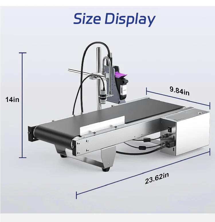 P30 12.7mm/25.4mm Inkjet Printer with Conveyor Belt 4.3inch Touchable Screen QR