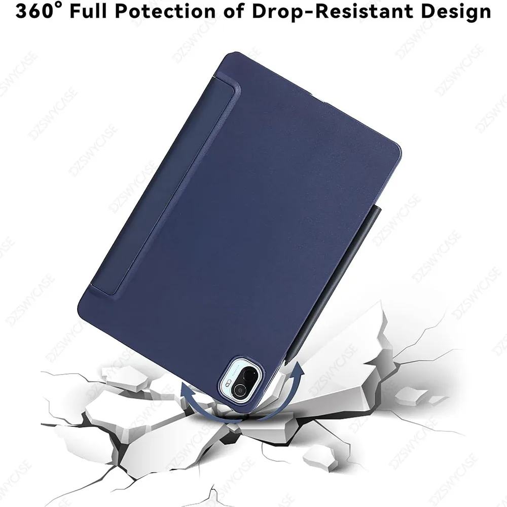 Sleek Lightweight Tablet Case with Auto Wake/Sleep, Smooth Front and Flexible Back