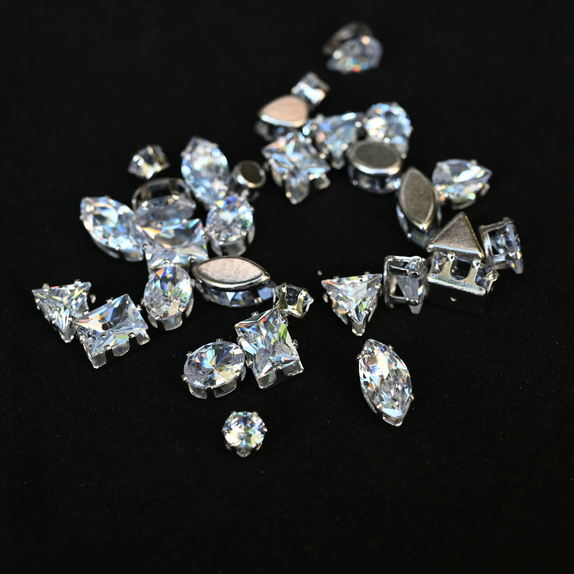10개/세트 큐빅 지르코니아 라인스톤 작은 단추 코트 장 크리스탈 단추 의류 DIY 공예 용품