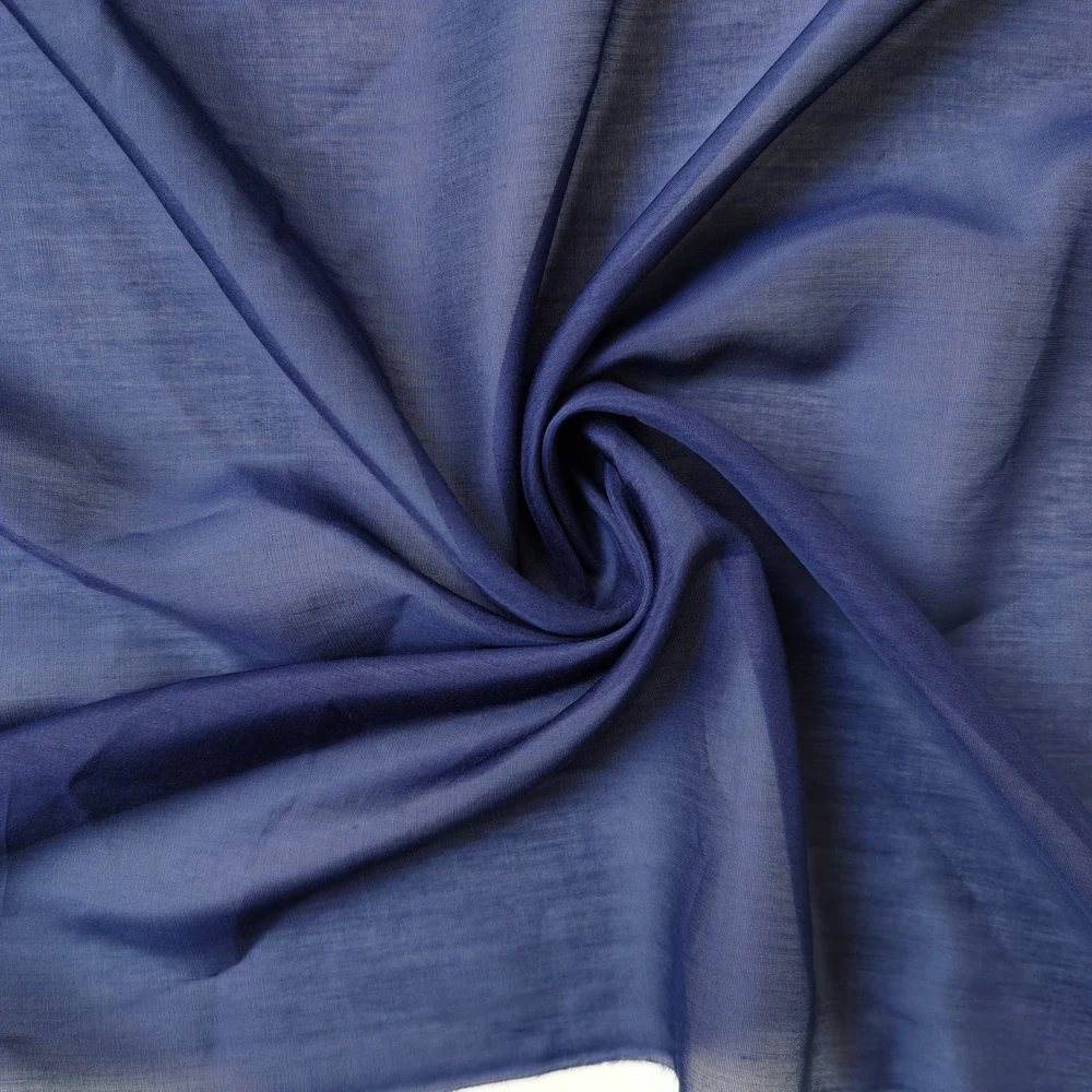 Luxurious Mulberry Silk Cotton Blend Fabric in White and Black - Perfect for Dresses, Scarves, and Decorations