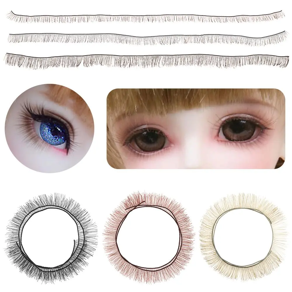 5Pcs 20cm BJD/SD DIY Doll False Eyelashes Black Brown Tawny Eye Lash Dolls Accessories Doll Parts Toy Decoration Kids Gift 3