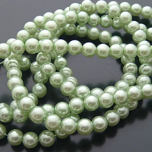 Vibrant Glass Dyeing Color Round Imitation Pearl Beads for DIY Jewelry and Accessories