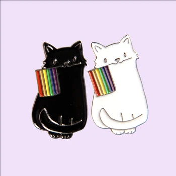 Rainbow Cat Pride Pin 1