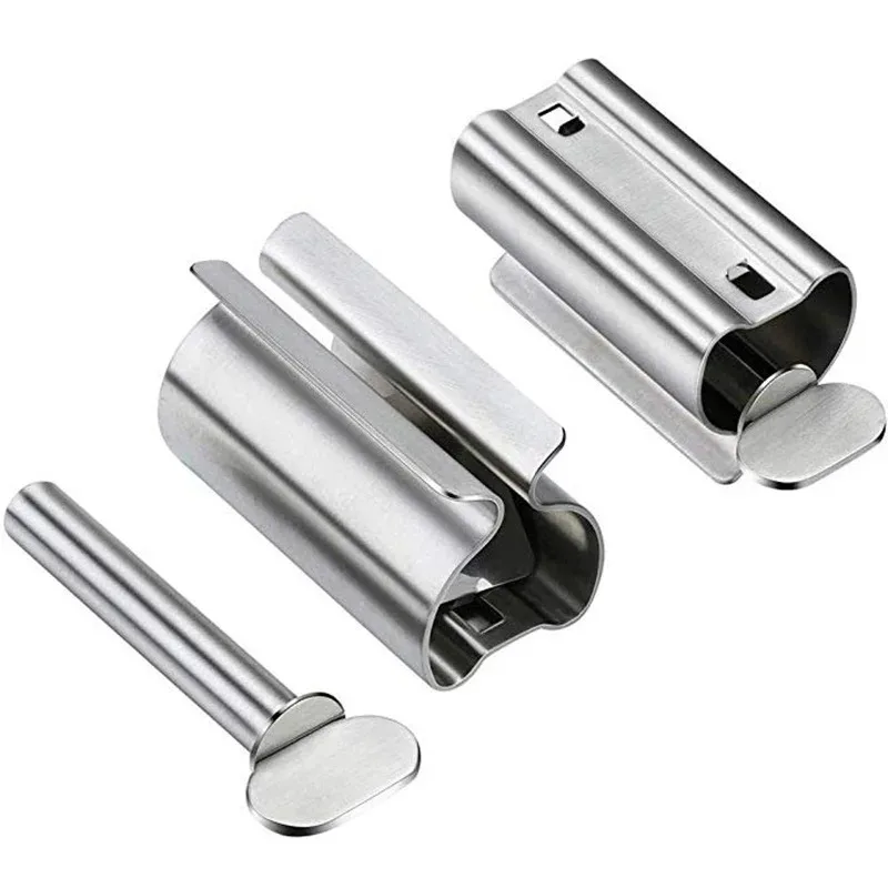 toothpaste squeezer toothbrush holder toothpaste dispenser bathroom accessories set rolling toothpaste squeezer tube dispenser toothbrush holder rack stainless steel
