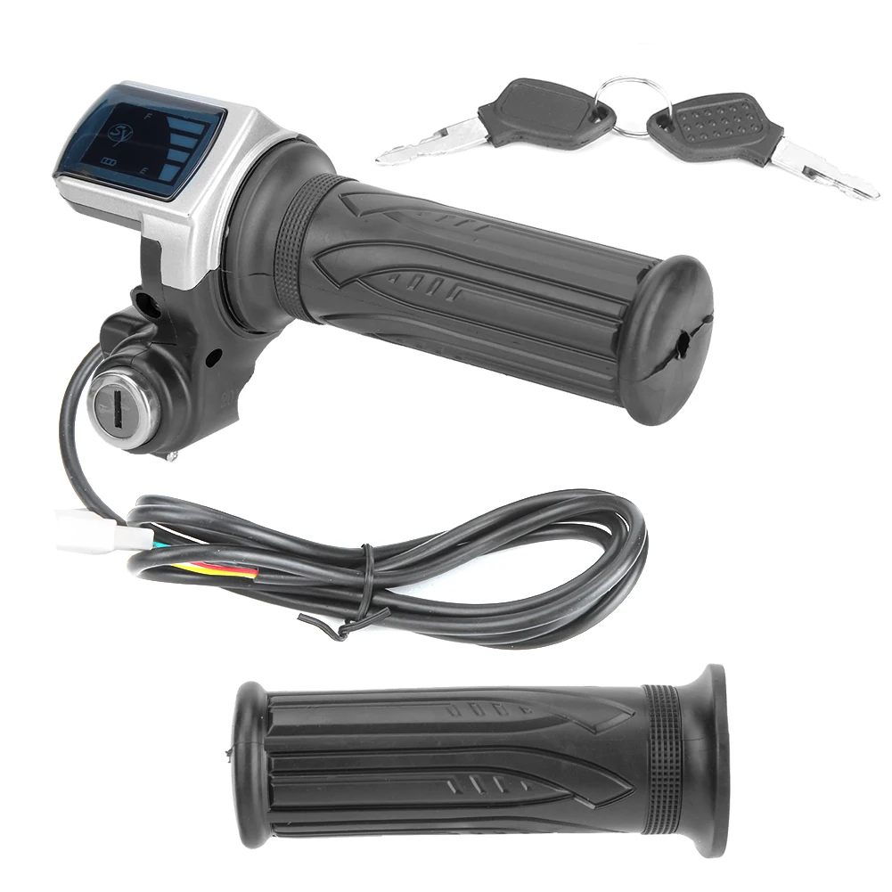 Accélérateur à demi-torsion avec indicateur d'alimentation LED, serrure à clé, vélos électriques, préservatifs, 36V
