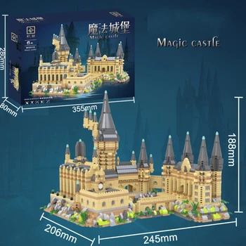 Creative Assemble Magic Castle Building Blocks Puzzle Toy for Kids Boy and Girl Birthday Holiday Gift Home Desktop Decoration 2