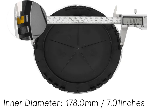CFPerformance 1 Stück/4 Stück 190 mm (7,48 Zoll) Außendurchmesser 178 mm (7 Zoll) Innendurchmesser, Auto-Radnabenkappe für 1995–1999 Tahoe 1994–2002, Savana, kein Logo # 15650043 – Detail 4