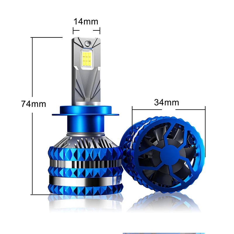 Canbus LED headlight bulb H1 H3 H7 H11 H9 H8 9005 H10 9006 9012 881 880 9004 9007 H13/9008 12V 240W Super bright copper core