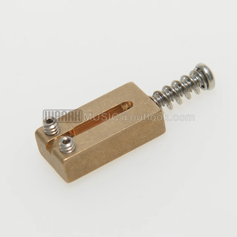 E-Gitarren-Stegsättel aus Messing, ein Satz mit 6 Stück 10,5 mm Tremolo-Teilen für den Austausch von ST-Gitarren – Detail 3