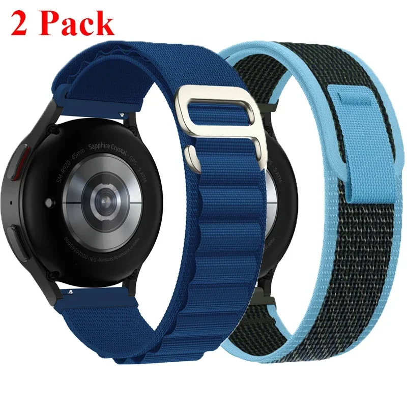 Dual Nylon Strap Pack - Universal Fit 20mm & 22mm – Breathable, Adjustable Watch Bands for Enhanced Comfort and Style