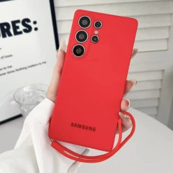 Premium Ultra Slim Liquid Silicone Soft Phone Case Cover for Galaxy S21+ 5G (Red)