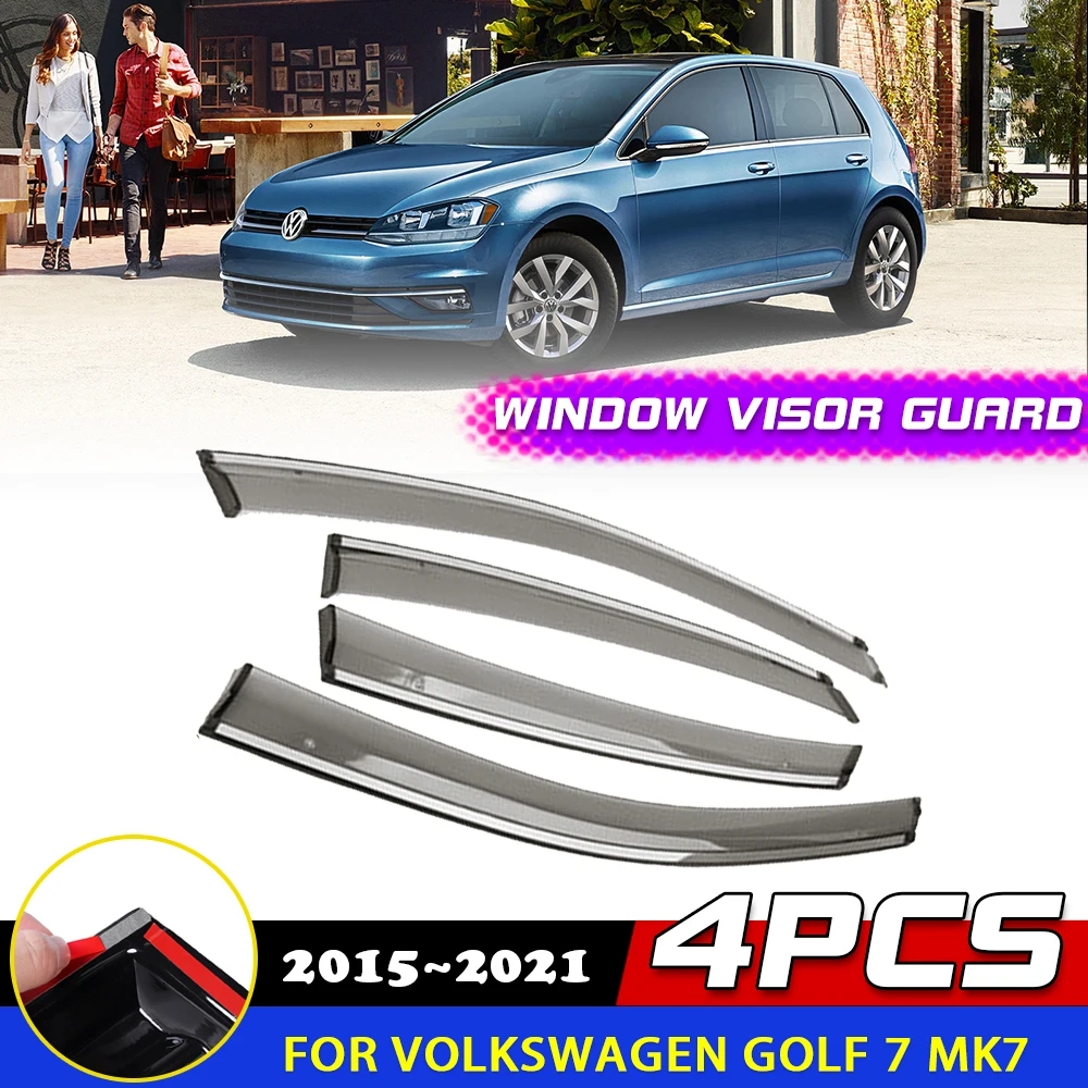 WangSiwe 4 Piezas Cortavientos para ventanilla Coche, para Volkswagen VW  Golf 7 MK7 Cortavientos Ventana Coche Derivabrisas Deflectores Coche  Viseras para Ventana : : Coche y moto