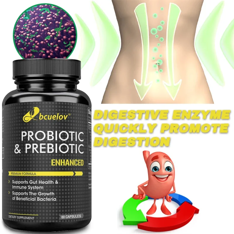 

Probiotics for Men and Women - Contains Prebiotics To Promote Digestive and Intestinal Health and Relieve Bloating