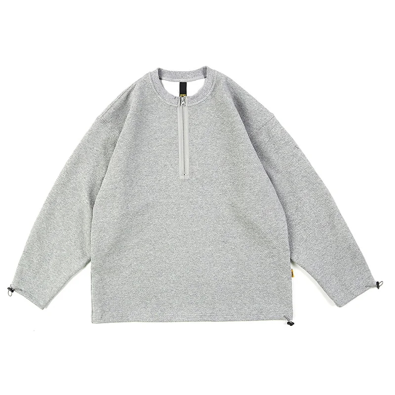 

Men Outdoor Cityboy Fashion Vintage Loose Casual Zipper Pullover Sweatshirt Man Japan Korean Streetwear Hoodie Sweatshirt Coat