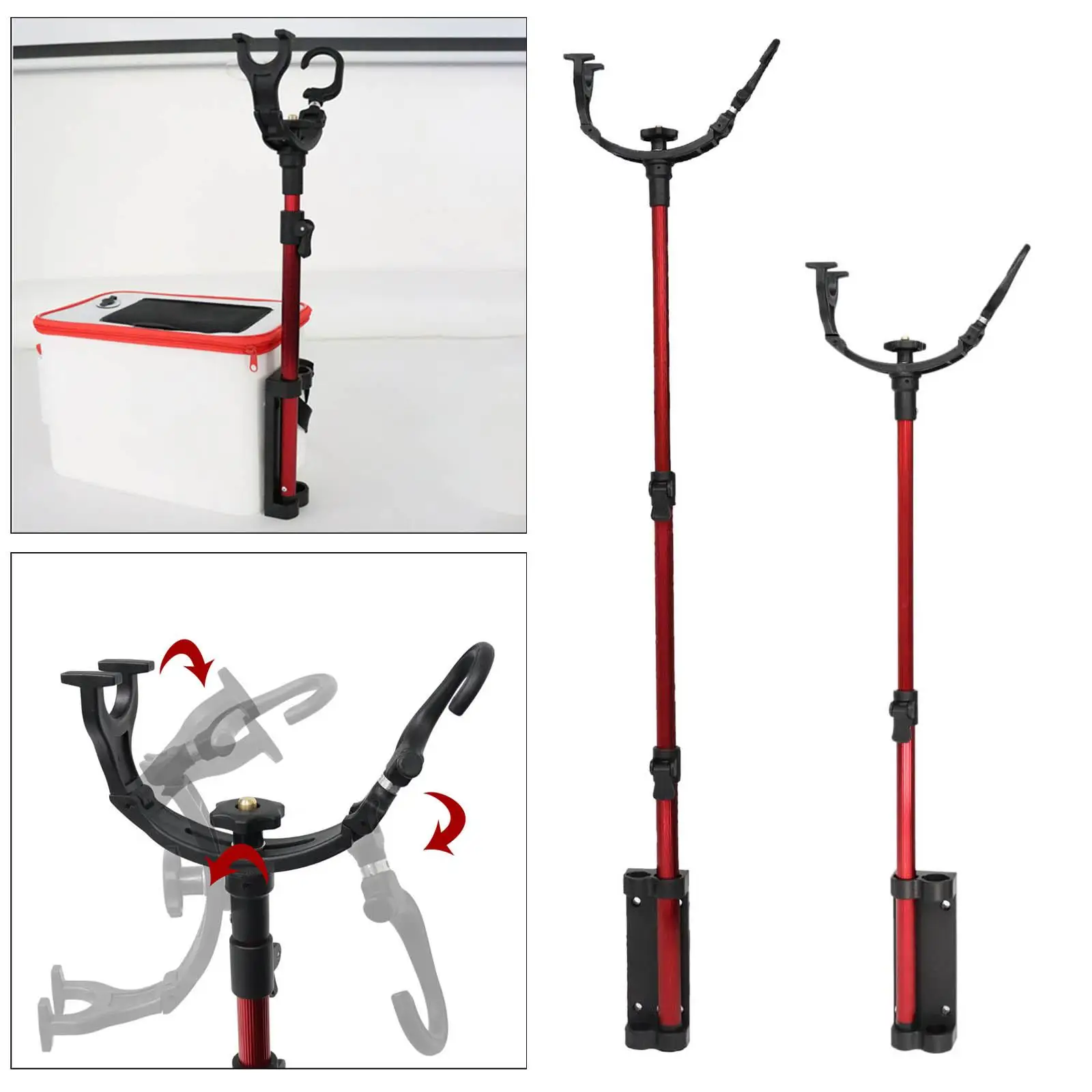 3 in 1 Fishing Rod Holder Fish Pole Stand Bracket Support Fishing Tackle  Fishing Rod Pod Holder Equipment Accessories Gear