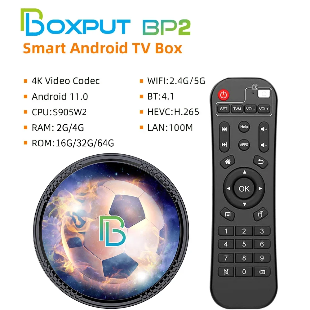 BP2 TV Box Android 11.0 Amlogic S905W2 AV1 4K Smart Set Top Box Andriod 2.4G 5G Dual Wifi Media Player Tv Box HK1 RBOX W2